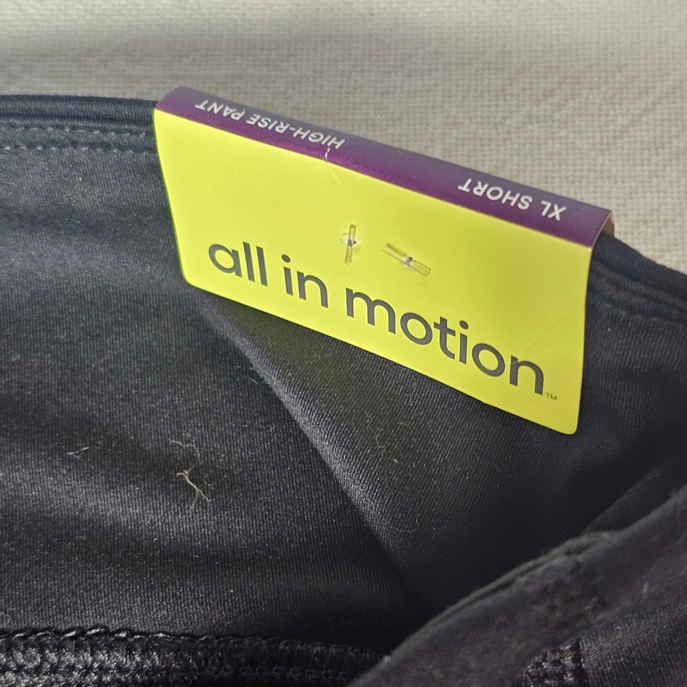 All in Motion Womens XL Short High-Rise Straight-Leg Pant Contour Curvy Black - Picture 6 of 9